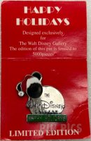 Walt Disney Gallery - Mickey Icon - Happy Holidays - Santa Hat