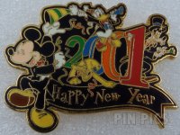 WDW - Mickey, Donald, Goofy & Pluto - Happy New Year - 2001