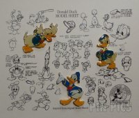 Donald Duck Model Sheet Framed Set - 3 pins