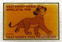 That Worry-Free Philosophy Simba pin