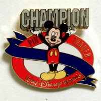 WDW - Mickey Mouse - Pin Trader Champion - Red/Purple  - Fall 2000 - Cast