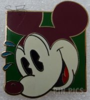 Purple Ear Mickey on Green Square