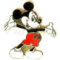 Mickey Mouse with open arms - gold color