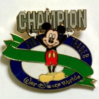 WDW - Mickey Mouse - Pin Trader Champion - Blue/Green  - Spring 2001 - Cast