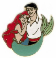 Ariel and Eric - Little Mermaid - Real Cloisonne