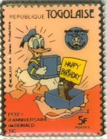 Togolaise Stamp - Donald and Chip