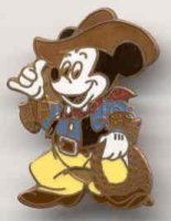 Old Cowboy Mickey with rope tipping hat