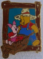 Japan - Pooh and Piglet - Walt Disney 100th Year - Gardening - Wood frame - JDS