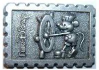 EuroDisney - Steamboat Willie Stamp - Pewter (Version 1)