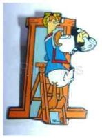 Donald - On a ladder - Hanging Horseshoe