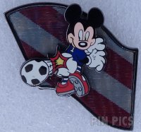 Japan - Mickey Mouse - Playing Soccer Lenticular - USA Flag - JDS