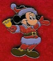 Mickey Mouse as Santa Ringing a Bell