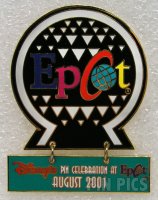 WDW - EPCOT - Pin Celebration Countdown - Dangle - August