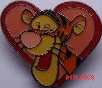 Tigger Winking in Heart - Greeting Card