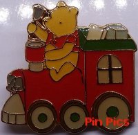 Classic Winnie the Pooh - Christmas Train - Greeting Card