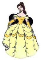 Belle in her golden dress from AB Pin Set