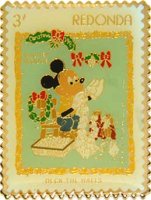 Redonda Stamp (Mickey Mouse with Chip & Dale)