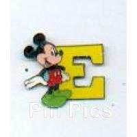 Mickey Mouse and the letter E