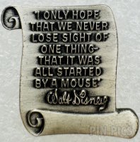 WDW - It Was All Started By A Mouse - Walt Disney Scroll Quote #1