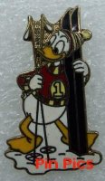 Donald Duck with Snow Skis