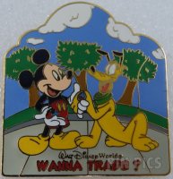 WDW - Mickey and Pluto by Trees - Wanna Trade