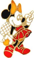 Older Minnie Mouse Tennis Cloisonné