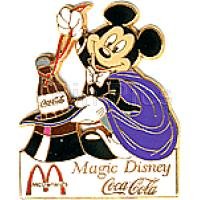 Boot Leg Pin ~ Magician Mickey and Coke - Blue Cape