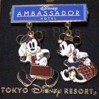 TDR - Mickey & Minnie Mouse - Ambassador Hotel - Dangle