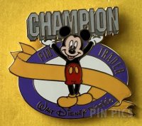 WDW - Mickey Mouse - Pin Trader Champion - Yellow/Blue  - Summer 2001 - Cast