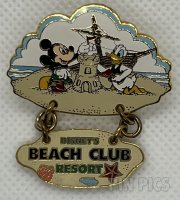 Disney's Beach Club Resort - Sandcastle Dangle (Mickey & Donald)