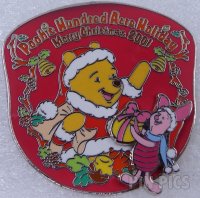 Japan - Pooh and Piglet - Poohs Hundred Acre Holiday - Merry Chistmas 2001 - Slider - TDL