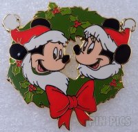 Japan - Mickey and Minnie Mouse - Santa - Wreath - Christmas 2001 - JDS