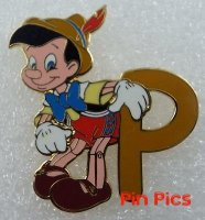 Alphabet Pin - P (Pinocchio)