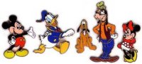 DLP - Mickey, Donald, Pluto, Goofy and Minnie - Mickey's Friends Boxed Pin Set