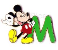 DLR Alphabet Pin - M (Mickey)