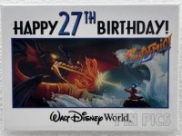 Button - WDW - Happy 27th Birthday - Walt Dinsey World