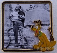 DL - Walt Disney and Pluto - Walking the Tracks - 100th Birthday - Picture Frame Series