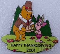 Disney Auctions - Pooh & Piglet - Happy Thanksgiving 2001