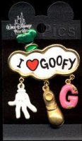 I Love 'Heart' Goofy Dangle