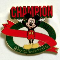 WDW - Mickey Mouse - Pin Trader Champion - Green/Red - Winter 2002 - Cast