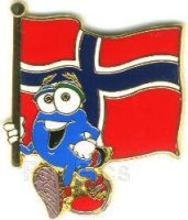 Izzy Atlanta 1996 Mascot with Norway Flag