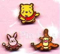 JDS - Pooh, Tigger & Piglet - Tampopo - Dandelion Pooh #4 - 3 Pin Set