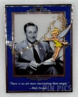 WDW - Walt Disney and Tinker Bell - 2002 Princess Ball - Blue Frame