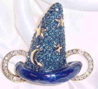 Jeweled Sorcerer Hat with Mickey Ears (Fashion Jewlery Pin)