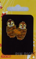 Japan - Chip and Dale - Snug in Wooden Basket - Autumn - Fall - JDS