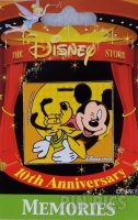 Japan - Mickey and Pluto - Yellow - Shopping Bag - Memories - 10th Anniversary - JDS