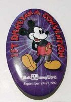 1st Disneyana Oval Button 1992