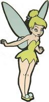 UK - Peter Pan Plastic Pin/Brooch Series (Tinker Bell)