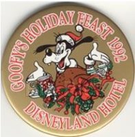 Button - Goofy's Holiday Feast 1992 - Disneyland Hotel