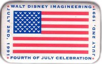 Imagineering - July 4th 1999 Button (American Flag)